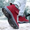 Stivali da uomo invernali alla moda Scarpe da donna impermeabili in pelle PU peluche Scarpe da trekking da arrampicata Stivali invernali caldi in peluche unisex da esterno