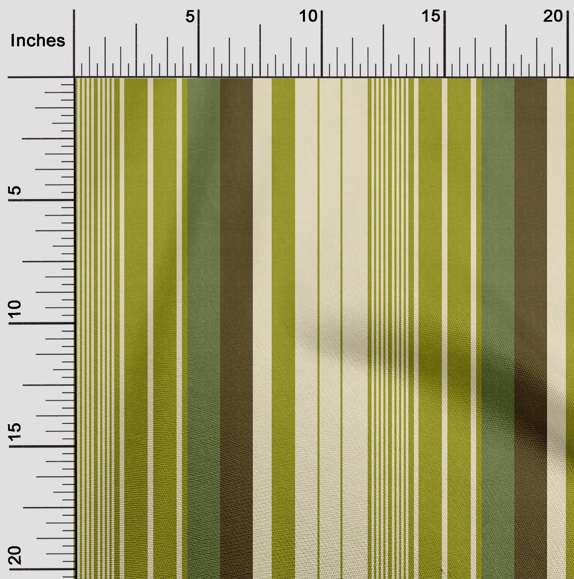 

OneOone Бавовняна гнучка тканина Баядерка в смужку з принтом у дворі 40 дюймів 42 Inch Wide - Viscose Chiffon зелений