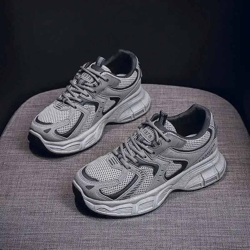 Fashion Road Big Sole Sneakers For Sports Women Woven Boots For Lady White Running Shoes Women Comfortable Sneskers China