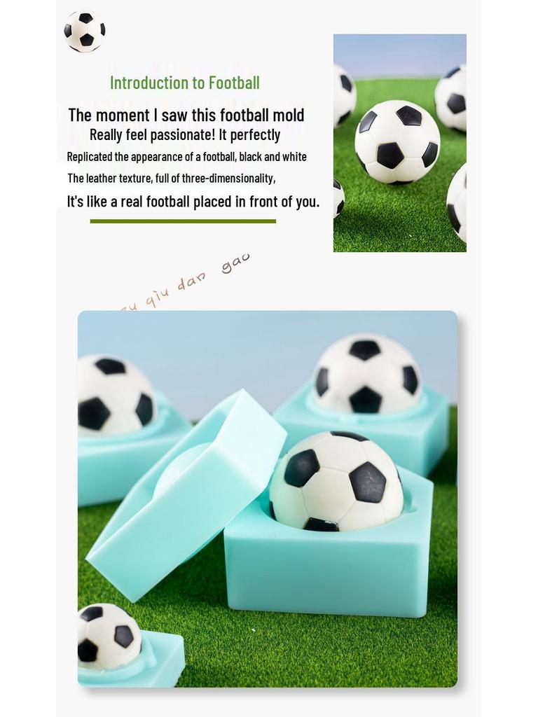 World Cup Football Chocolate Cake Silicone Mold - 3D Baking Decoration, Food-Grade French Accessory