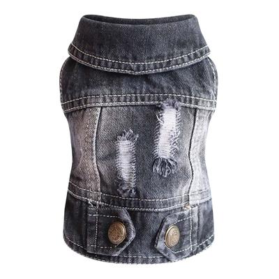Jeansweste, Jacke, T-Shirt, süße Welpenkleidung, bequeme, coole Kleidung für kleine Hunde