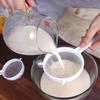Kitchen Handheld Plastic Sieve Tea Strainer Flour Sifter Filter Reusable Handheld Filter Kitchen Accessories