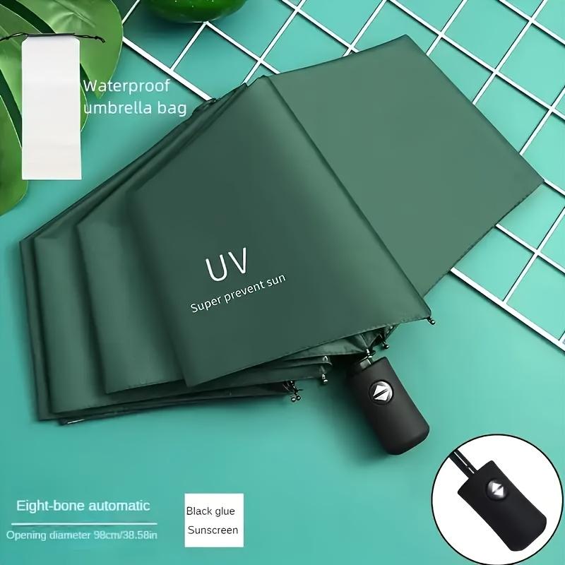 8 Bone Umbrella Automatic Umbrella Black Glue Sunscreen Sun Umbrella Plus UV Protection Windproof Umbrella