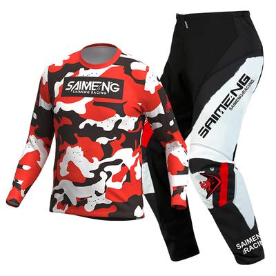 Ensemble d'équipement de motocross pour enfants 4 5 6 7 8 9 10 11 12 13 ans Jeunesse enfant Moto garçon fille Maillot Pantalon Kits combinaison de course Tout-terrain Enduro MX VTT