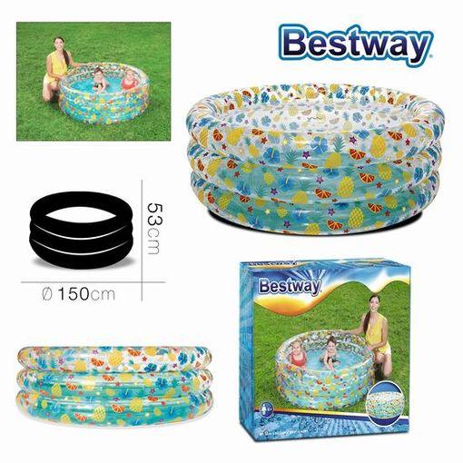 Piscina hinchable transparente diam 150 x h 53 cm
