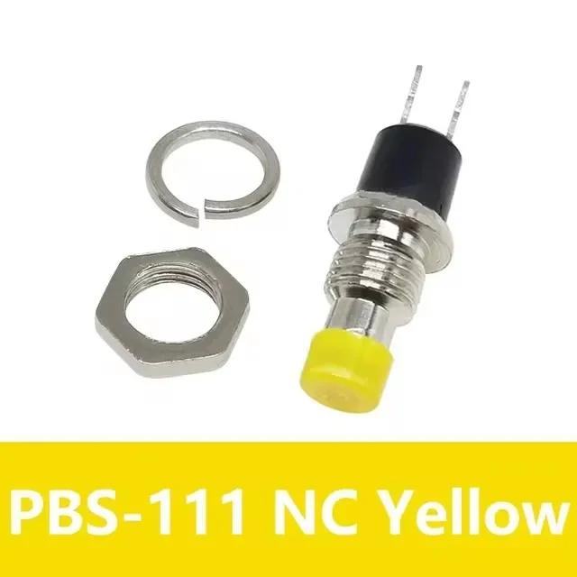 5/20/100Pcs 7Mm Push Button Switch Pbs-110/111 Momentary On-Off Micro Switch No Nc Reset Switch