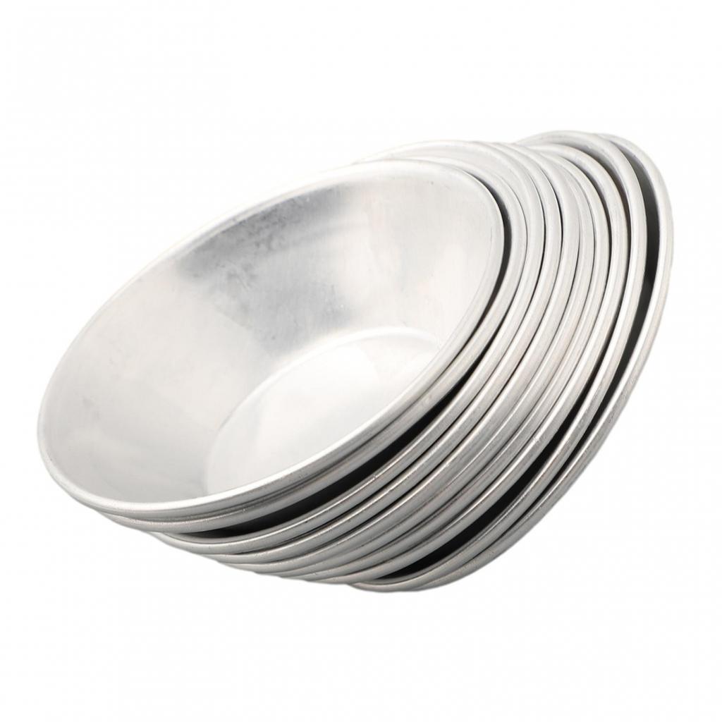 10 Piezas Moldes para Tartaletas de Huevo de Aleación de Aluminio Herramientas para Hornear Pudín Galletas Pastel 7x4x2cm