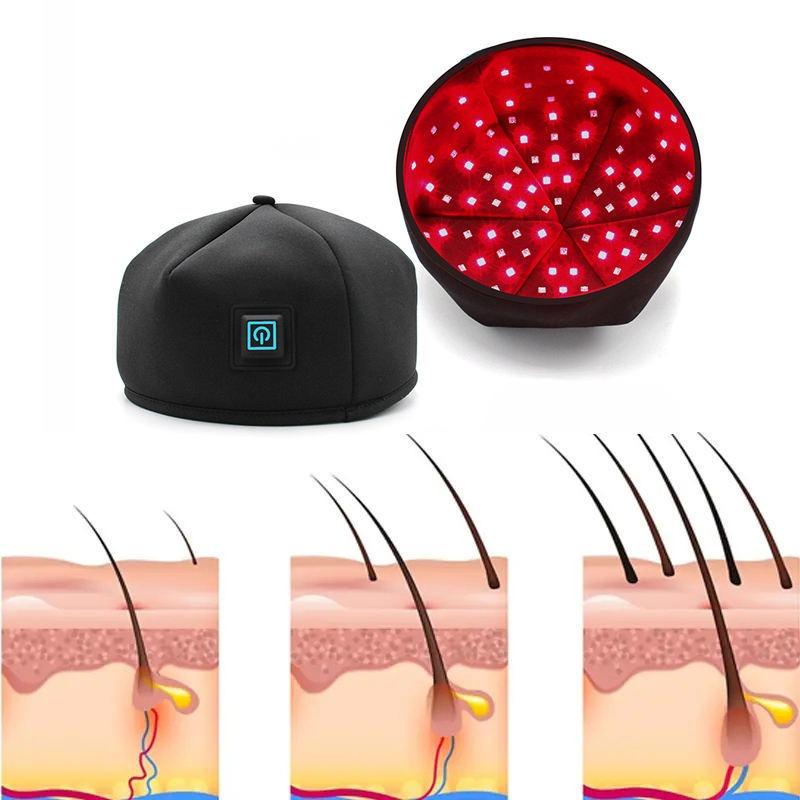 Red Light Therapy Hat Near Infrared LED Treatment Helmet Hair Growth Cap Prevent Loss Head Relaxation Scalp Relief