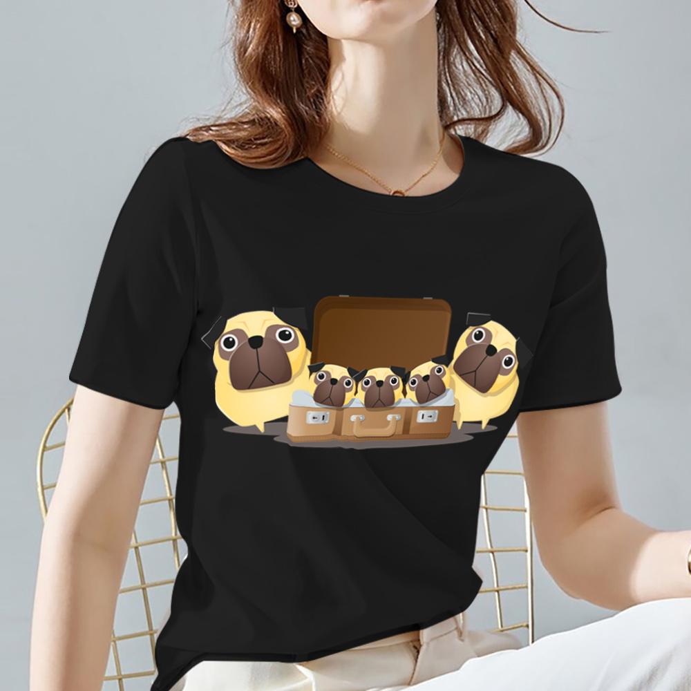 Women's T-shirt Hayao Miyazaki Totoro Pattern Tee Classic Black All-match Animal Printed Series Short Sleeve Tops Ladies Clothes