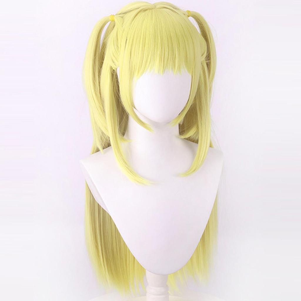 Death Note Misa Amane Cosplay Wig, Blonde Twin Tails Heat Resistant Synthetic Hair