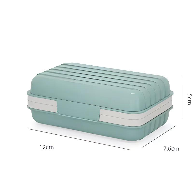 

2/3pcs Bathroom Soap Dish With Lid Home Plastic Soap Box Keeps Soap Dry Soap Dish Travel Essentials
