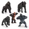 Giocattolo modello zoo in piedi di scimpanzé e gorilla