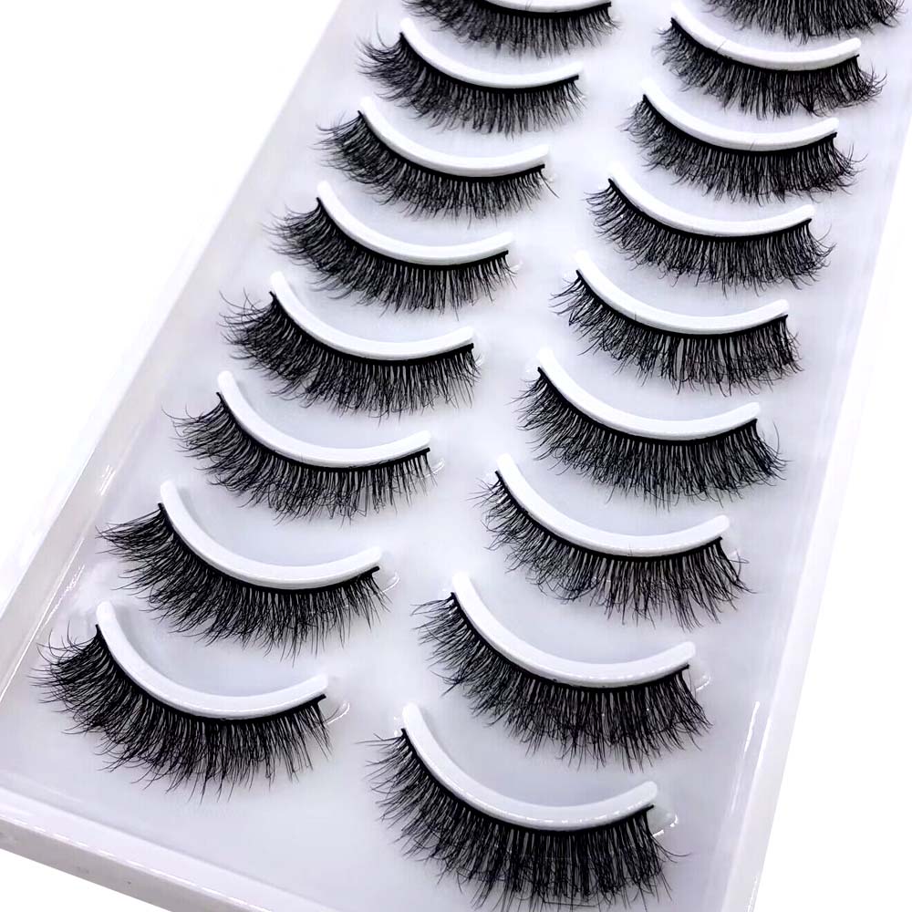 10pairs Makeup Eyelashes Soft Fluffy Lashes False Eyelashes Dramatic 3d Mink Lashes Lash Extension Make Up 3d Cilios Faux Cils