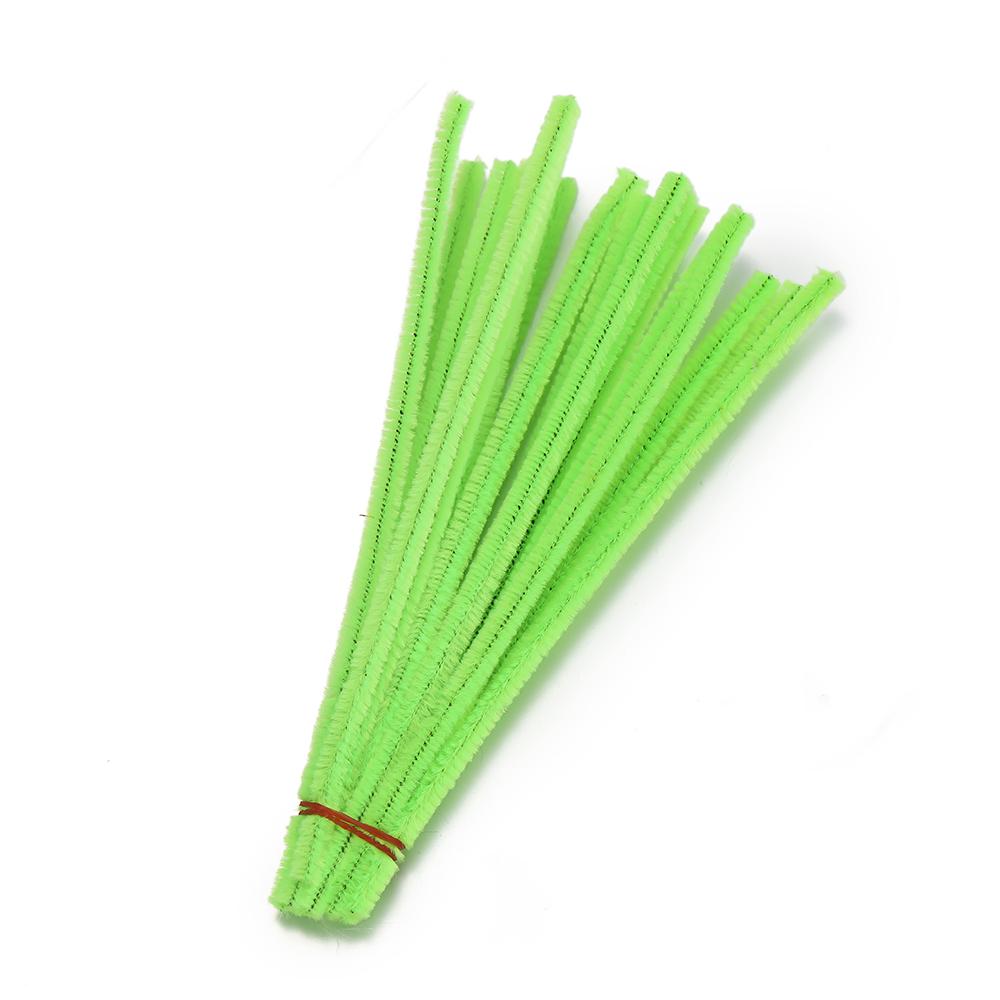 100Pcs 30cm Colorful Chenille Stem Twisted Rod Wool Root Fluffy Bar Iron Wire for DIY Handcraft Twisting Decor Jewelry Supplies