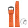 Fluorkautschukarmband, 20 mm, 22 mm, Schnellverschluss, sportlich, wasserdicht, atmungsaktiv, Löcher, FKM-Fluorkautschuk-Ersatzarmband für Männer und Frauen