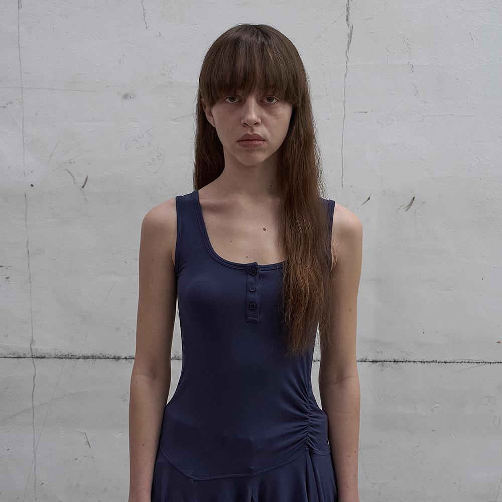 LCDC™ Frill Sleeveless Top (Dark Navy)