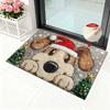 Gulvmatte i kunstpels Tegneserie Hjort Hundemønster Jule-tema Sklisikker Matte Stue Soverom Kjøkken Dekor