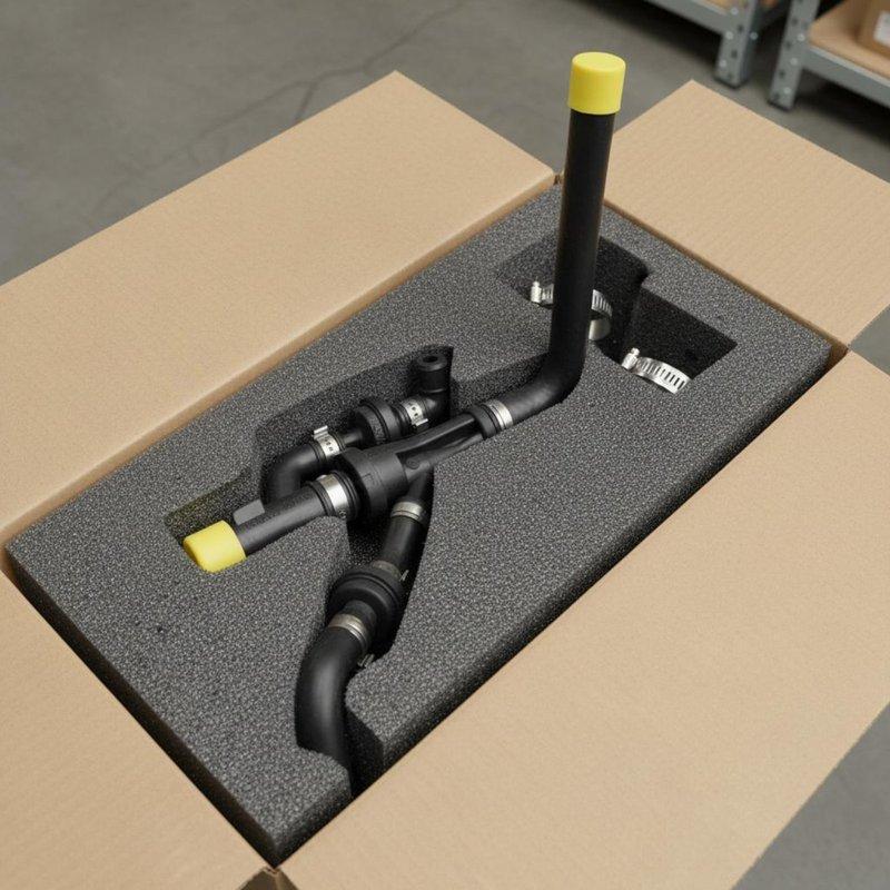 Vacuum 1 Way Valve OEM Fit Crankcase Vent Tube Assembly Engine Breather Hose Set Easy Installation for Auto Repair Shop