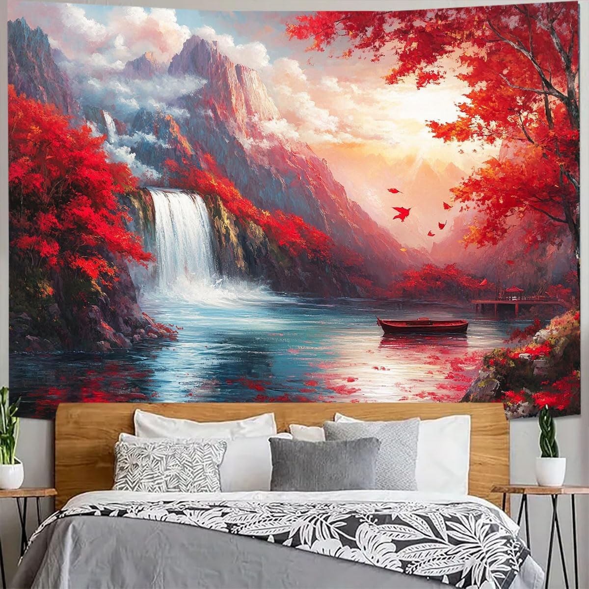 

Vibrant Palm Sea Landscape Tapestry Multi Size Flat Print for Living Room Bedroom Wall Decor Gift Idea 74x94cm(29x37in)
