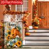 2D Flat - 2D Flat Happy Autumn Pumpkin Maple Leaf Welcome Thanksgiving Garden Flag 4 (1)  Outdoor Garden Flag Double-Sided Home Decoration Courtyard D