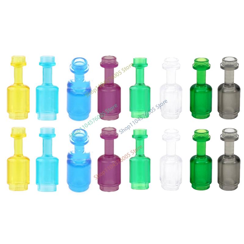 MOC City Scene Accessories Building Blocks Medieval Bonfire Flame Wine Bottle Reagent Bottle Box Compatible Mini Bricks Toys T11