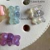 14Pcs/Set Luminous Bear+Bear Footprint Combination  Decoration For Clogs Detachable Accessories Shoe Charms Decoration