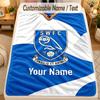 Flannel BlanketSheffield Wednesday FC Custom Name Text Personalized Soft Warm Throw Blanket Home Decor Gift