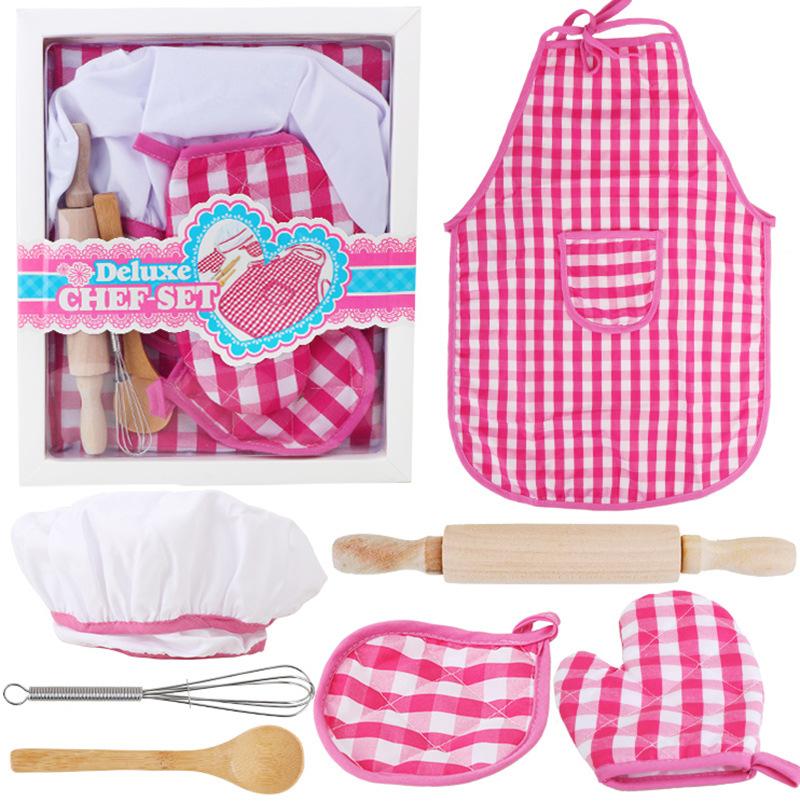 Children'S Apron Kitchen Toys Cake Baking Tools Play House Play Cooking Set Kindergarten