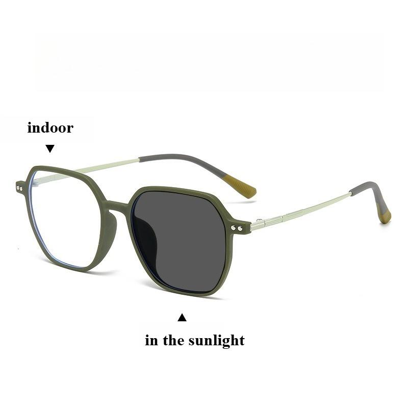 Color Shift Reading Glasses with Big Frame Stylishable Ultra Light Anti Blue Light for Elderly People in Reading Glasses