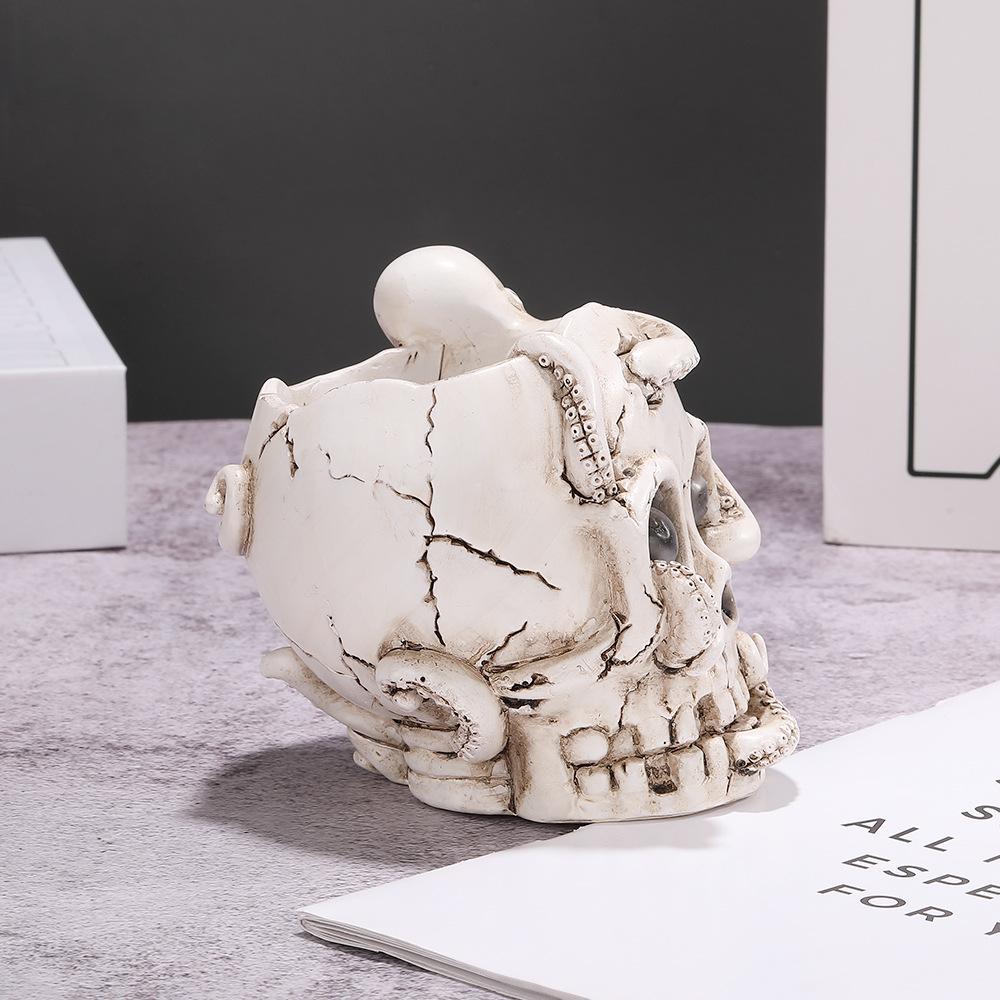 European Octopus Skull Resin Craft for Garden, Balcony, or Succulent Plant Display