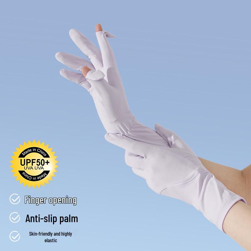 Ice Silk Cycling Gloves - UV Protective, Touchscreen, Sun Protection for Spring and Summer