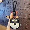 Trendy Leather Car Keychain Cute Puppy Design Backpack Charm Keyring Pendant Gift For Animal Lovers