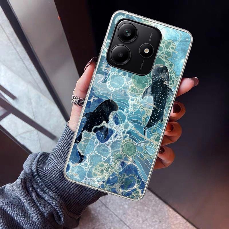 Ocean Whale Shark Phone Case For Xiaomi Redmi Note 10 11 12 13 14 15 Pro Plus 11S 12S 14S 11T 11E 10S Soft TPU Back Cover Redmi