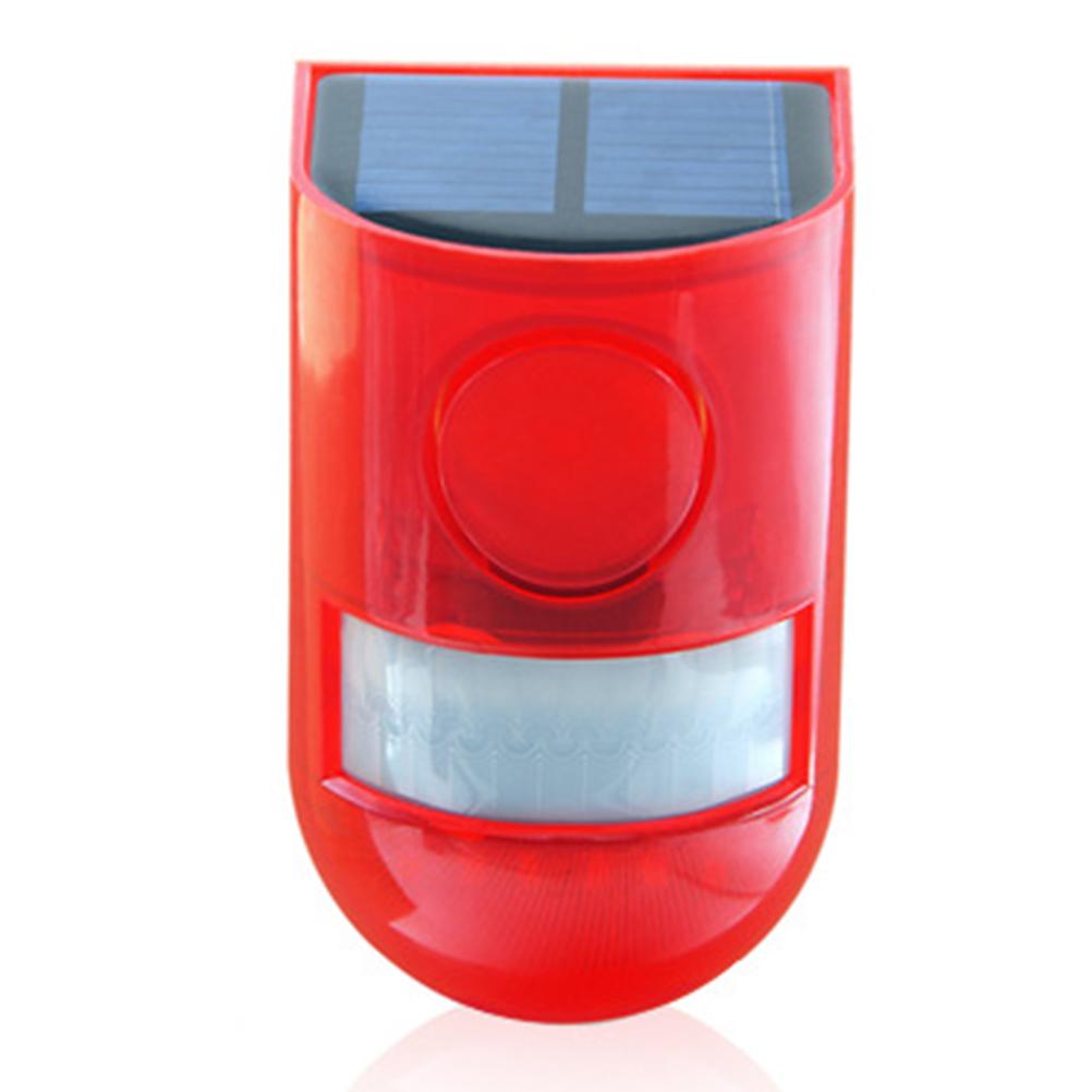 4 Modes Adjustable Waterproof Solar Powered Sound Alarm LED Light Security Alarm Light