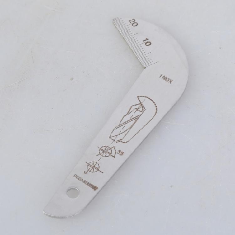Jauge d'angle de meulage pour forets en acier inoxydable de qualité, jauges d'affûtage de forets pour la mesure des angles de 118 degrés