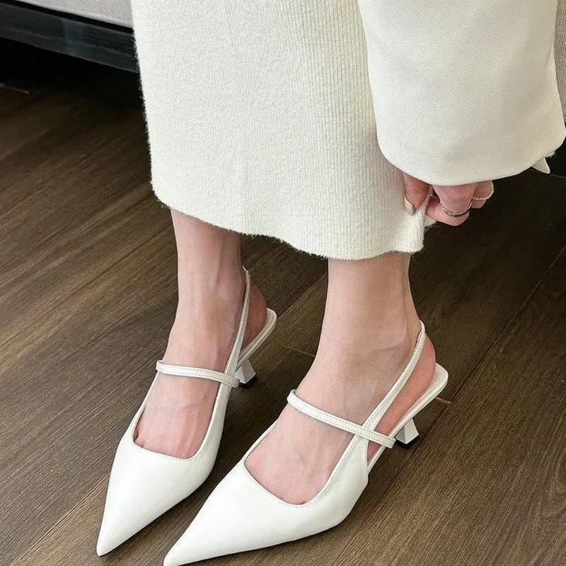 New Fashion Summer Heels Thin Heel Pointed Toe Sandals Sexy Dress Party Women Heeled Shoes Pumps