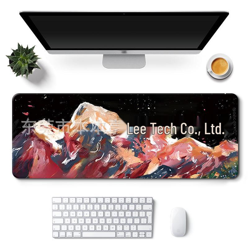 Extra Large Custom Girl's Cute Office Desk Mat - Non-Slip Landscape Style Mouse Pad