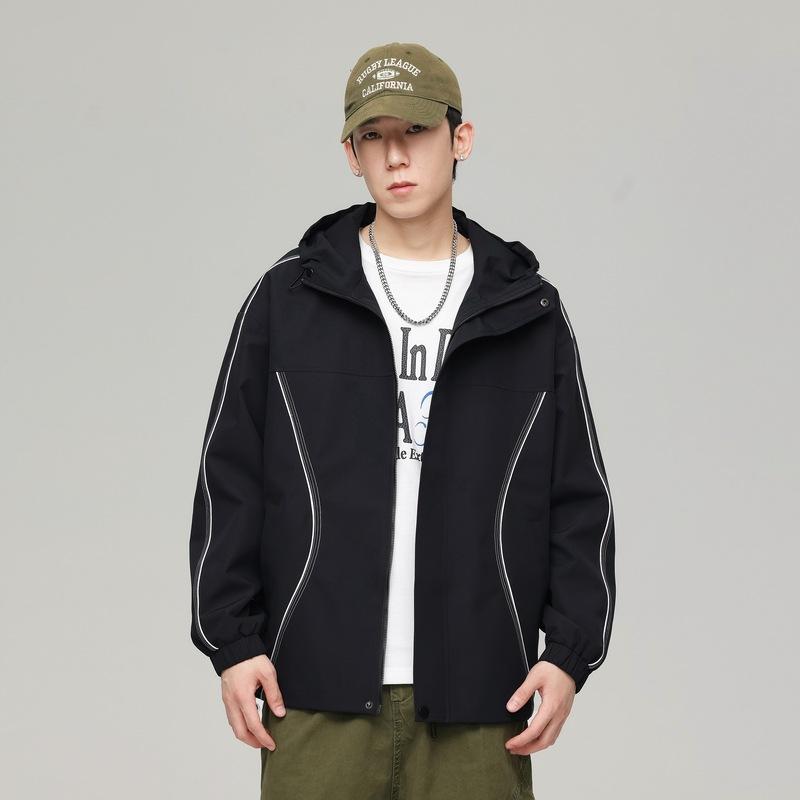 

Модные брендовые куртки с капюшоном в цветных блоках для мужчин и женщин, японский уличный нишевый дизайн, свободные повседневные куртки в стиле BF для пар 3XL