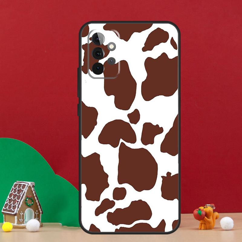 Spotted Cow Skin Print Case For Samsung Galaxy A54 A06 A16 A26 A36 A56 A53 A32 A52 A33 A13 A55 A35 A15 A14 A34 A17