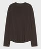 NOIRER Wool Tencel Incision T-Shirt (Brown)