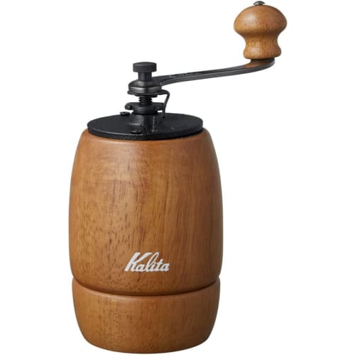 Kalita KH-9 Brown Coffee Mill with Adjustable Coarseness, Hand Grinder, and Durable Cast Iron Cutter. Compact and Portable, This Hand-operated Coffee