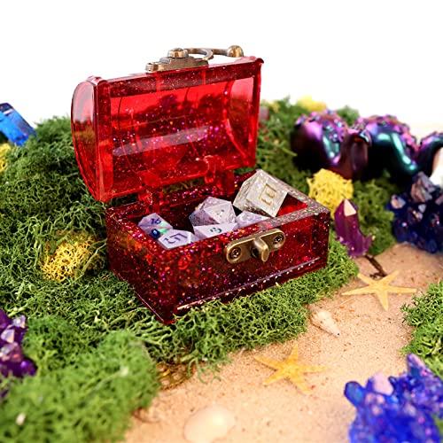 FUNSHOWCASE Treasure Chest Silicone Mold, Set of 2, Small Item Case/Storage Box with Metal Fittings, UV Resin Mold, Magic DIY Craft