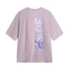 Li Ning X Jcchr Artist Collaboration Wade Series Printed Letter Crew Neck Versatile Breathable Loose Short Sleeve T-Shirt Men Tops Purple AHSUB29-2