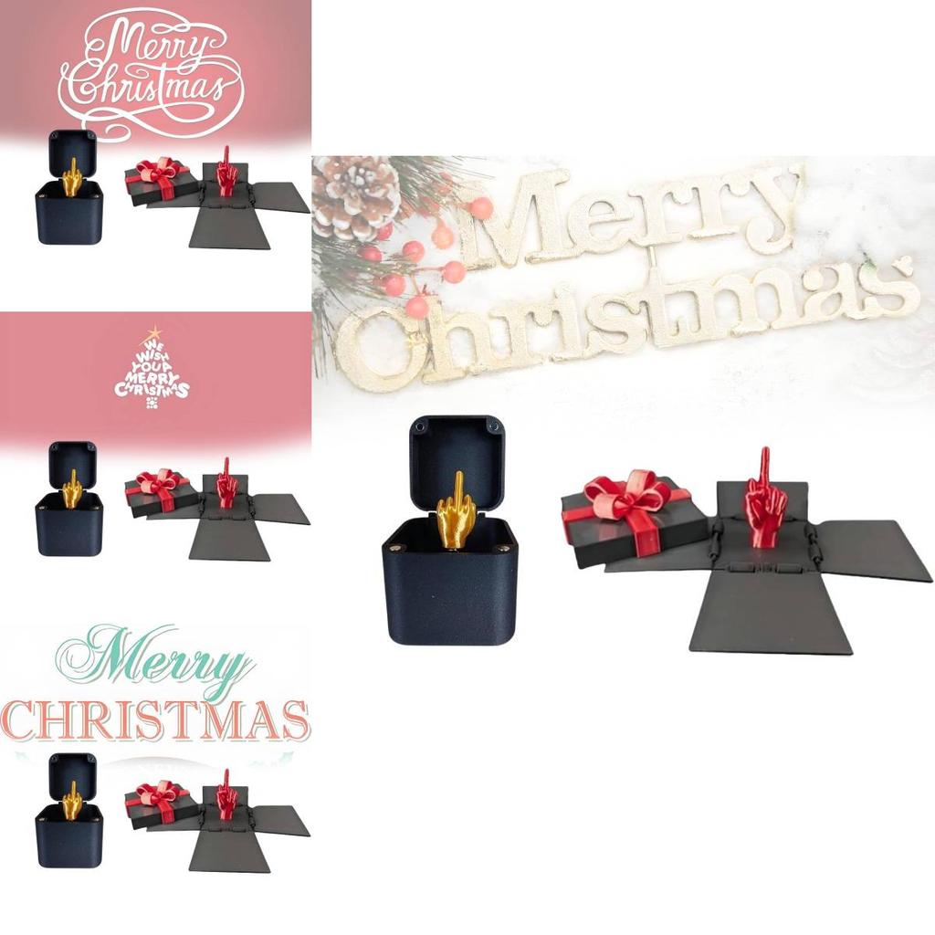 Unique And Creative Middle Finger In A Box Decorative Gift For Christmas Celebrations