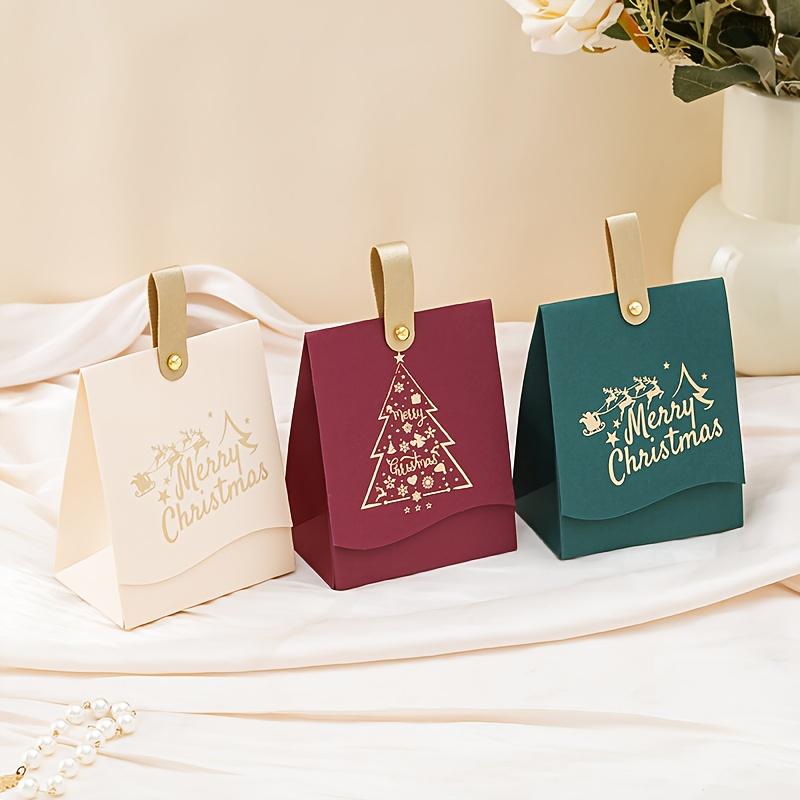 Christmas Gift Boxes-with Leather Handles-For Cookie, Candy,Chocolates-for Businesses, Party & New Year Presents,Christmas Boxes