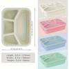 4-Compartment Bento Box, High-Quality Plastic with Transparent Lid, Dishwasher and Microwave Safe, Premium Four-Section Lunch Box