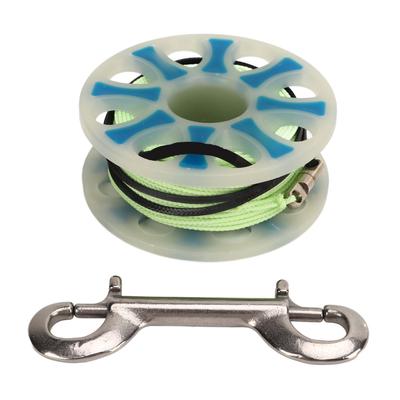 Finger Reel Diving Spool 30m Polyester Fiber Night Reflective Flat Line Lightweight Durable Diving Finger Reel with