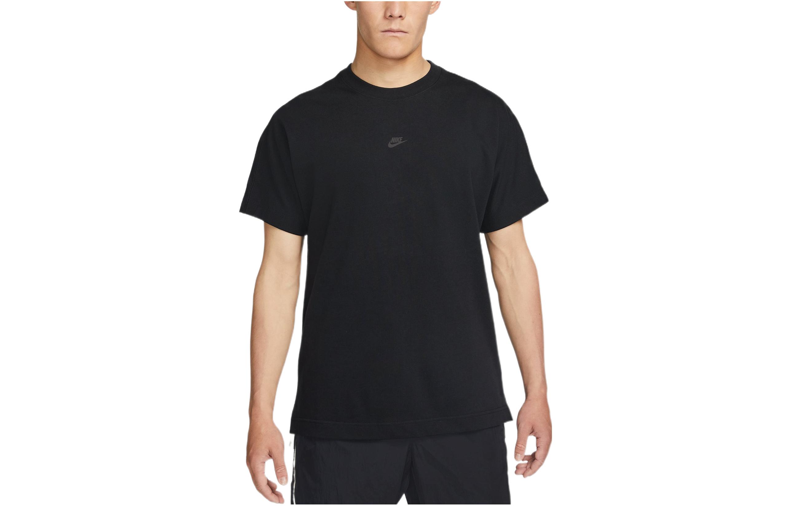 Nike T Shirts Men s Black Crew Neck Moderate DD7019-010 S
