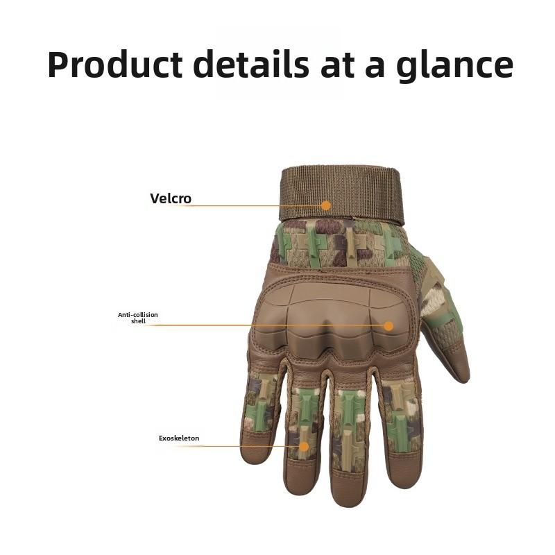 Tactical gloves five-finger touch screen outdoor sun protection non-slip motorcycle locomotive impact-resistant combat gloves