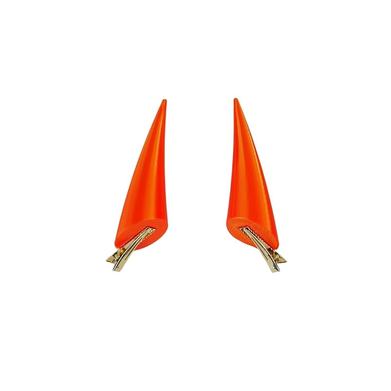 

[CUEZtoy] made in Japan power cosplay 3D printing modeling costume items devil s horn devil power horns halloween hair ornament (Clip metallic orange)